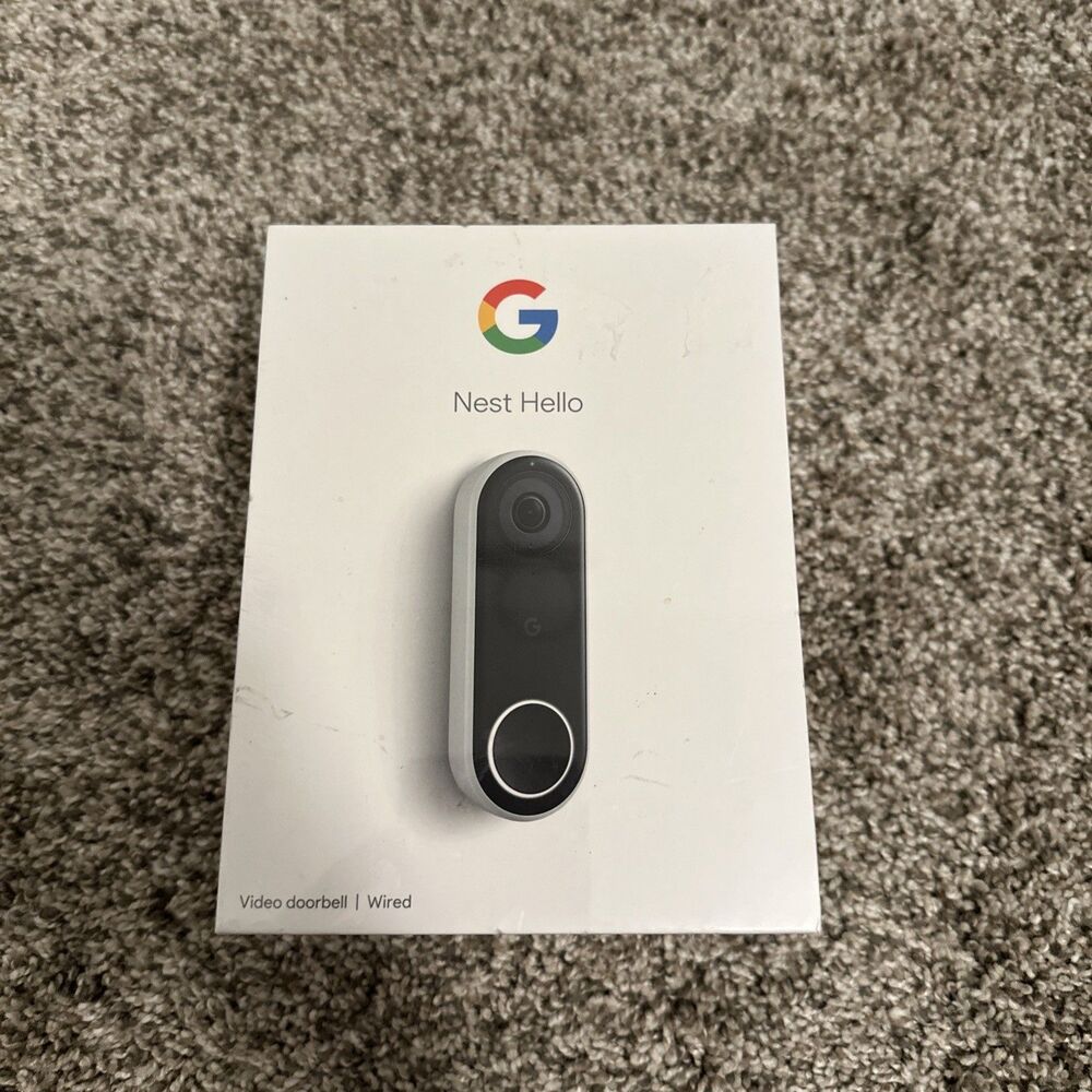 Google Nest Hello 1st Gen A0077 Wired Smart Video Doorbell NC5100US New Sealed
